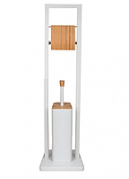 Стійка для йоржика та туалетного паперу YOKA BARCA WHITE MATT *