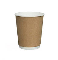 Крафт стакан двухслойный 500 мл - 15шт/уп бумажный одноразовый стаканчик для кофе чая | белый