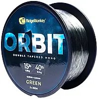 Шоклідер RidgeMonkey Orbit Double Tapered Mono 3x300m 0.28-0.57 mm 10-35lb/4.5-15.9 kg Green