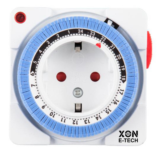 Розетка з таймером електро-механічна добова XON E-Tech SwitchTimer X234 16А 230В Біла (XSTLA012415W 7317)