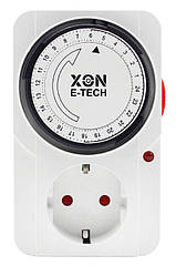 Розетка з таймером електро-механічна добова XON E-Tech SwitchTimer X232 16А 230В Біла (XSTLB012415W 7300)
