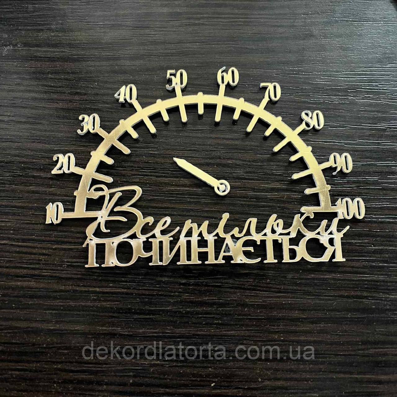 Акриловий топпер золото ( полістирол) Спідометр