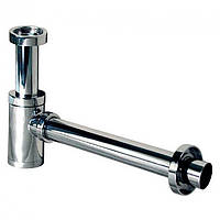 Сифон Prevex для умивальника латунний, хромований, круглий з накидною гайкою 5/4", зливна трубка d32 з