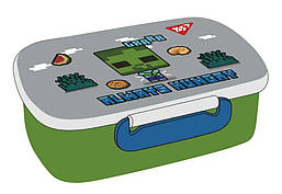 Ланчбокс 420 мл Minecraft, зелено-сірий