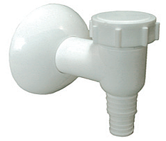 Cифон для пральної машини d32 з розеткою, бiлий