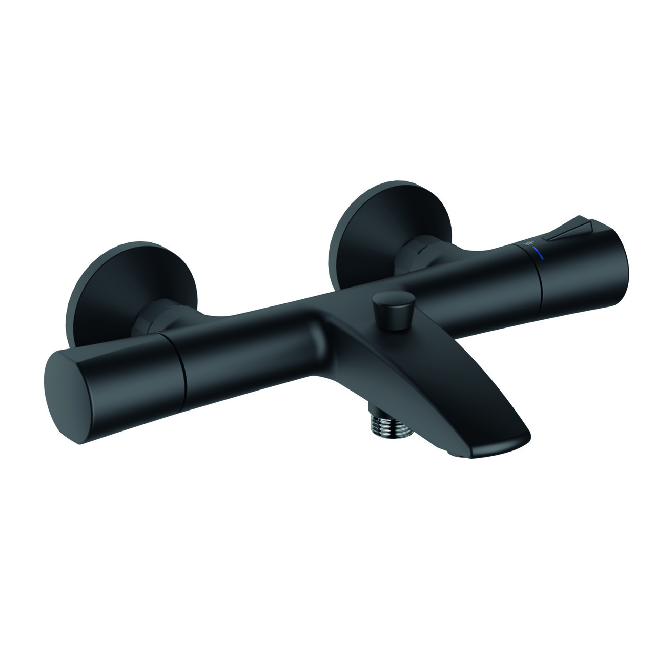 KLUDI ZENTA SL змішувач для ванни та душу з термостатом; чорний матовий, фото 1