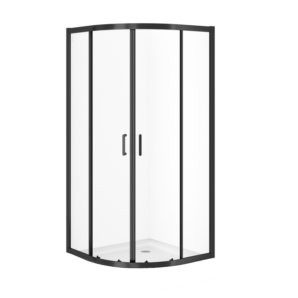 Душова кабіна напівкругла ZIP BLACK 90Х90Х190, фото 1