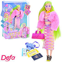 Кукла DEFA 8519 шарнирная, сумка, аксессуары, блест., 27-34,5-6,5 см.