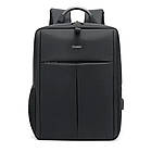Рюкзак для ноутбука з USB-портом для зарядки, 40х30х12см, Чорний / Міський рюкзак для ноутбука, фото 3