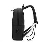 Рюкзак для ноутбука з USB-портом для зарядки, 40х30х12см, Чорний / Міський рюкзак для ноутбука, фото 5