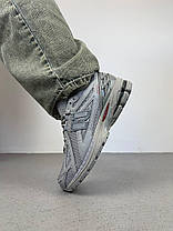 Чоловічі кросівки New Balance 1906R Grey Deep Red Нью Баланс 1960Р сірі сітка шкіра демісезон, фото 3