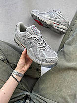 Чоловічі кросівки New Balance 1906R Grey Deep Red Нью Баланс 1960Р сірі сітка шкіра демісезон, фото 6