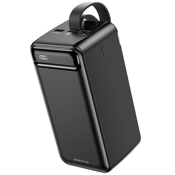УМБ Павербанк із швидкою зарядкою 50000mAh 22.5W+PD20W Borofone BJ14D Course Зовнішній акумулятор з ліхтарем Чорний