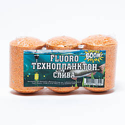 Технопланктон XXL Fluoro Boom спайка 3 штуки (Слива)