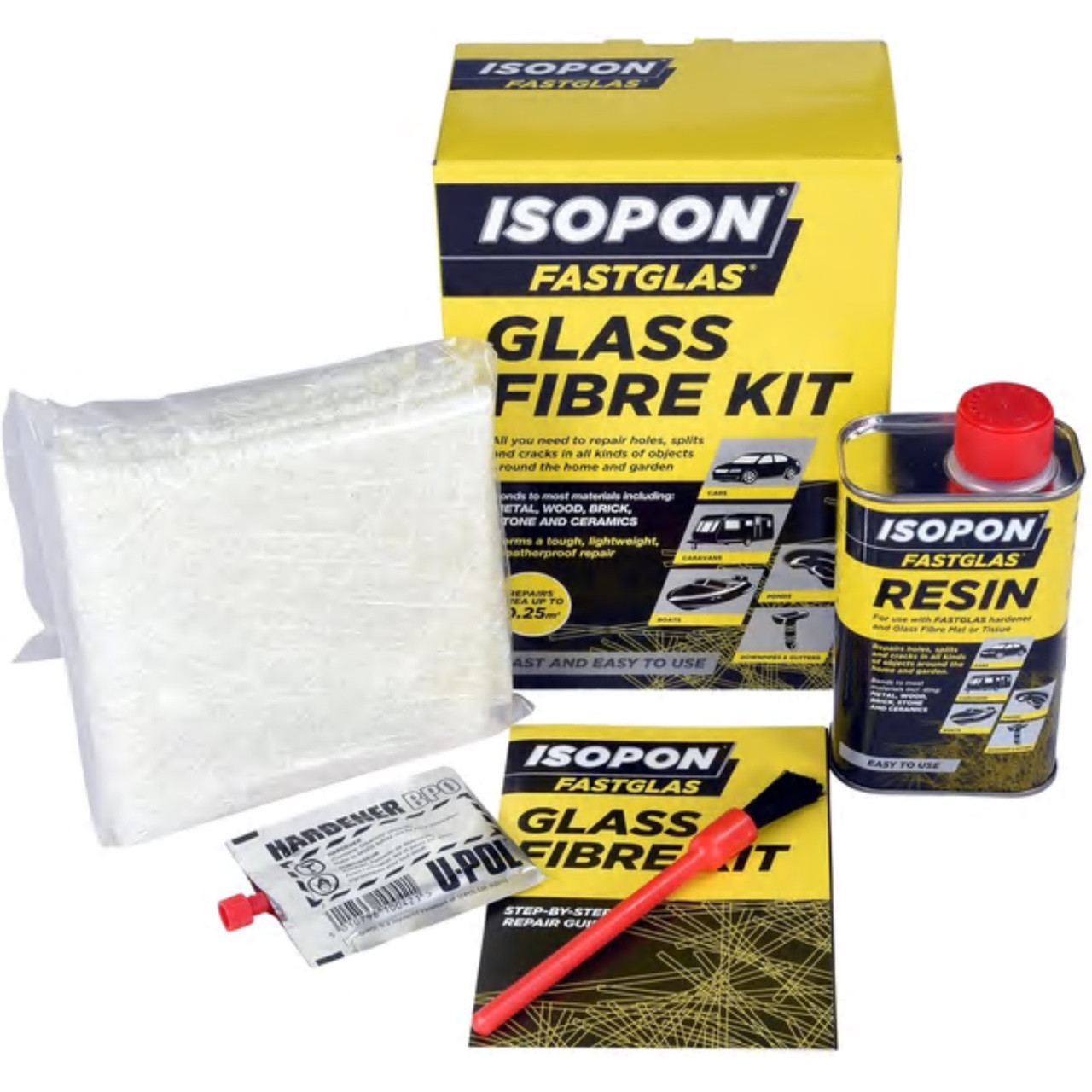 Ремкомплект (Смола+Скломат) ISOPON Fastglas Fibre Kit, 250 мл Комплект, фото 1