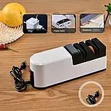 Електричне точило для ножів Акумуляторне EKS-1, зарядка від USB + запасні шліф-круги, фото 8