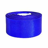 Атласна стрічка синя 5 см х 36 ярдів