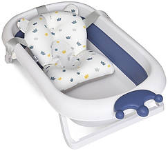 Дитяча ванночка ME 1105 CROWN дитяча, з вкладишем, силікон, складана, 84-50-23см розмір коробки 84х50х10