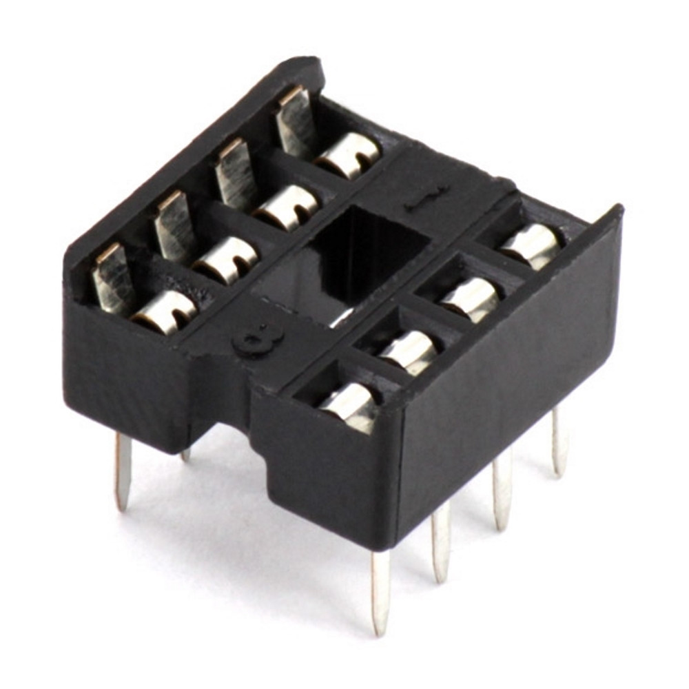 Панелька для мікросхем DIP-8 2.54мм крок гніздо для мікросхем, фото 1