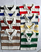 Женская базовая футболка/поло в полоску в расцветках; размер: 42-46 Бежевый