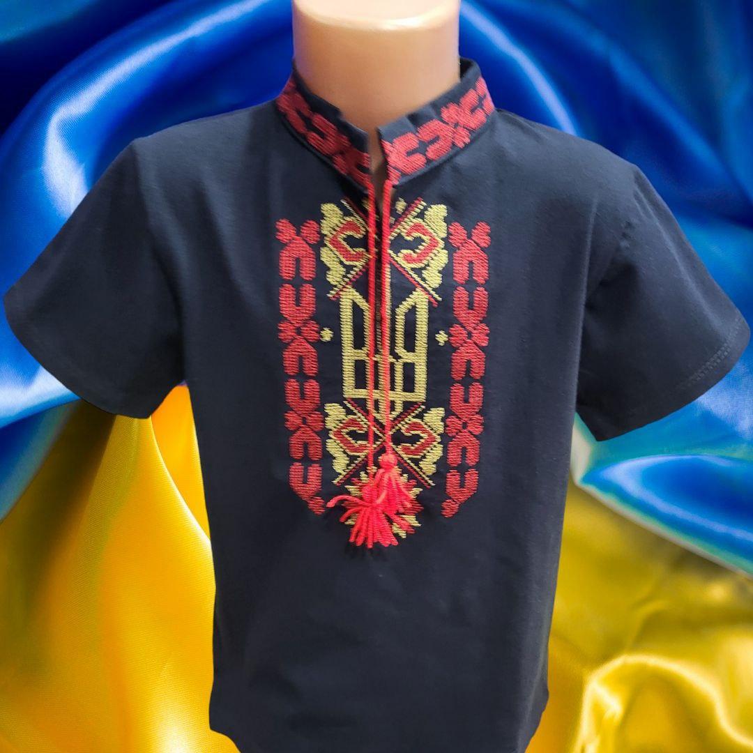 Футболка вишиванка для хлопчиків р.122/146; Гурт. Україна