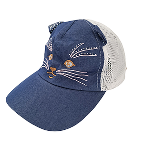 Бейсболка Кисуля с ушками р.52 темний джинс