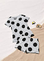 Пижама для девочки (футболка+шорты) Pepperts 146-152 (10-12 лет) серый (70183)