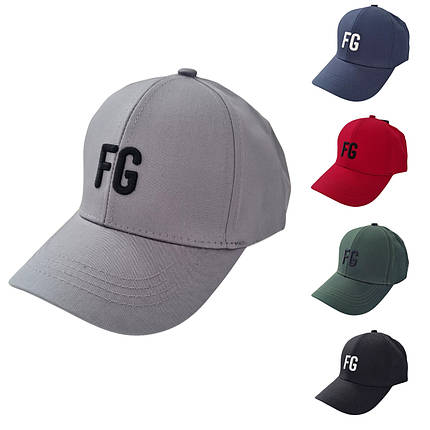 Бейсболка дитяча з вишивкою FG для хлопчика або дівчинки котонова регульована 53 55 см 6 8 років, фото 1