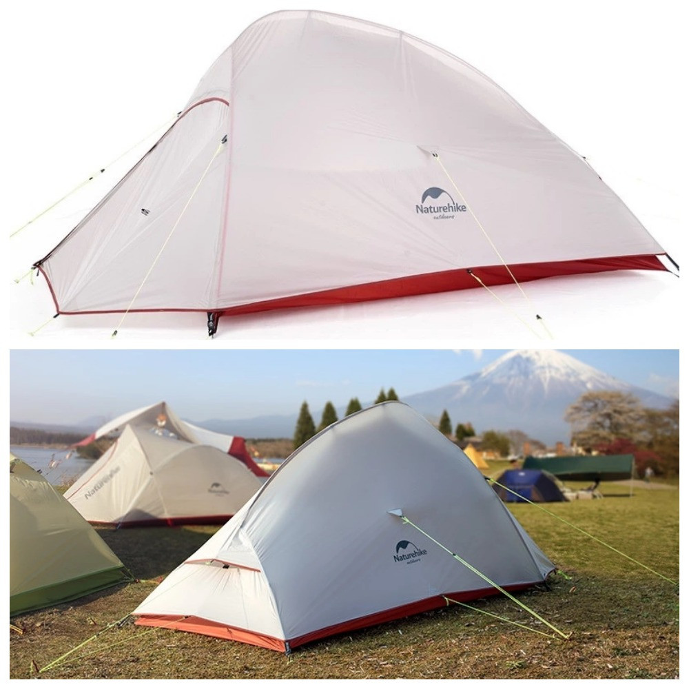 Легкий двомісний намет з футпринтом Naturehike Сloud Up 2 Updated NH17T001-T (Grey)