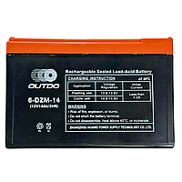 Аккумулятор Outdo 6-DZM-14 12V14Ah/2HR
