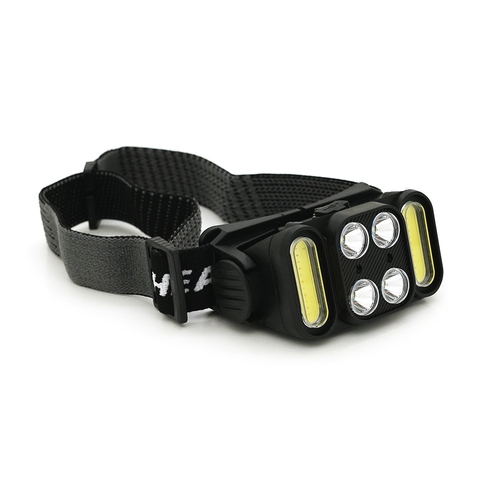 Налобний ліхтарик Voltronic K362,4 led 5W, 2 Led Cob, red, sensor, 6 режимів, корпус-пластик, водостійкий,