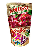 Напій соковмісний Яблуко та кисла вишня AMIGO Apple & Sour Cherry, 200 мл (5319990227096)