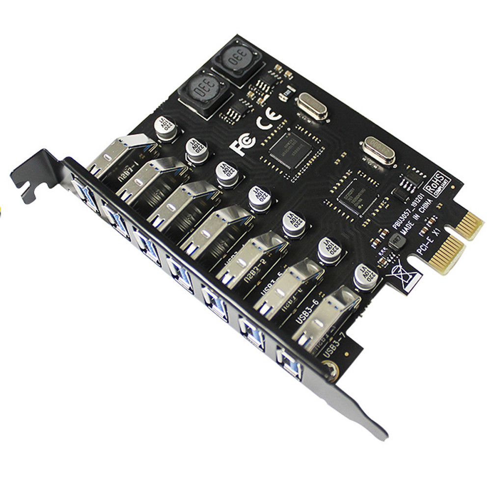 Контролер PCI-Е=>USB 3.0, 7 портів, 5Gbps, BOX