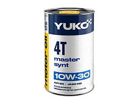 Масло напівсинтетичне для генераторів, косарок MASTER SYNT 4T 10W-30 0,6л з/б ТМ YUKO