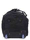 Сумка на колесах мала S чорна 55х30х28см/43л/2.3кг/Snowball 371-52, фото 7