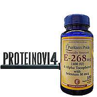 Витамин Е и селен Puritans Pride Vitamin E 268mg with Selenium 100 капсул витамины и минералы