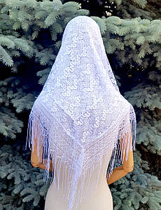 Хустка жіноча тонка ажурна гіпюр Святкова Змійка