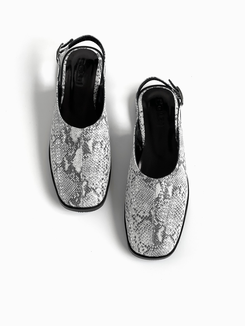 Шкіряні туфлі з принтом, фото 1