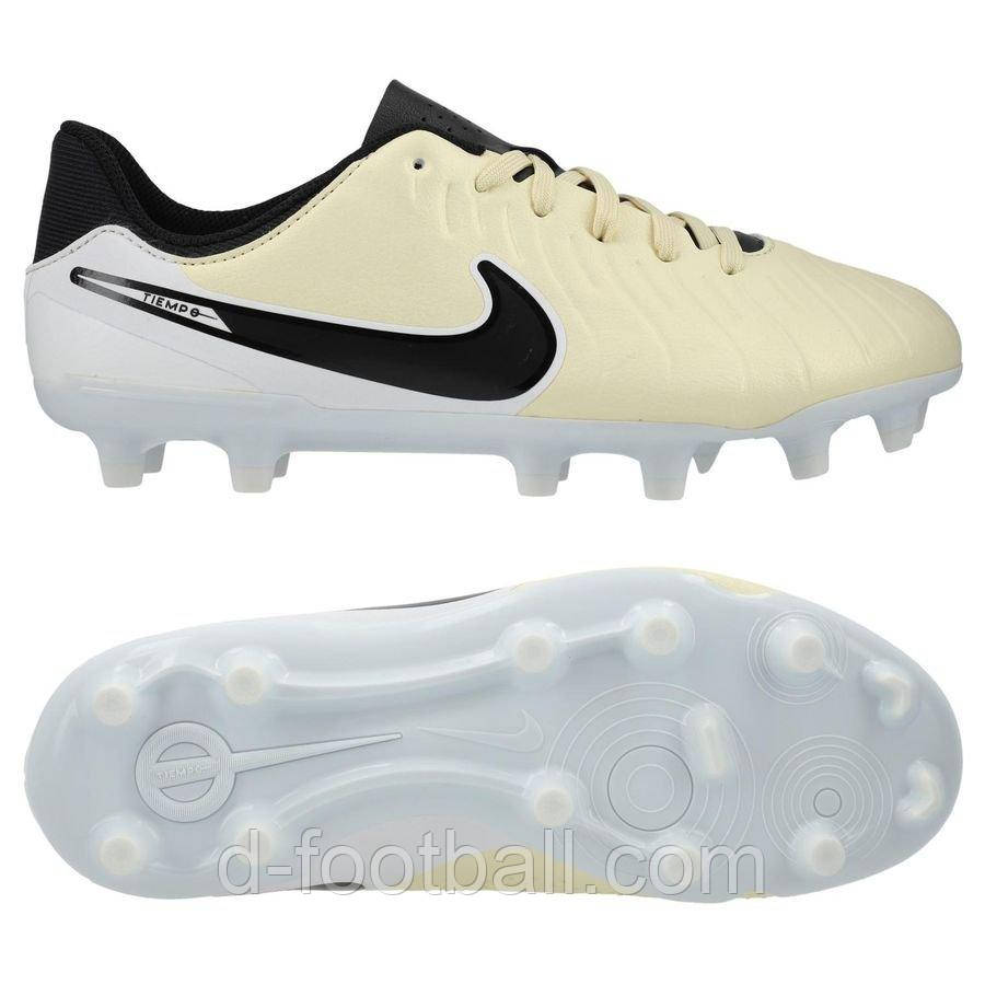 Дитячі бутси Nike Tiempo Legend 10 Academy FG/MG DV4348-700, Бежевий, Розмір (EU) — 35