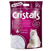 Наполнитель для кошачьего туалета Cristals Fresh с лавандой Силикагелевый впитывающий 4.1 кг DD, код: 7998232