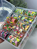 Набір фольги в контейнер (10шт) для дизайну нігтів фрукти