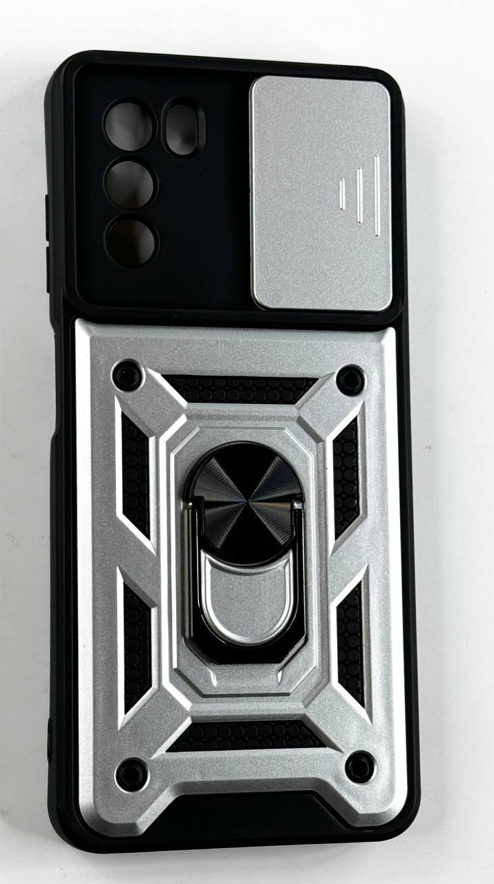 PC + TPU чохол Camshield Armor для ZTE Blade V40 Vita / сріблястий