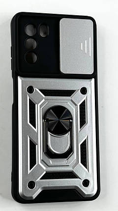 PC + TPU чохол Camshield Armor для ZTE Blade V40 Vita / сріблястий, фото 1