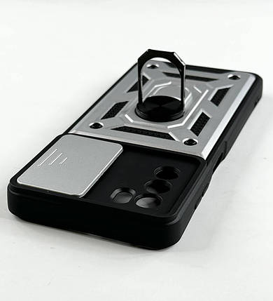 PC + TPU чохол Camshield Armor для ZTE Blade V40 Vita / сріблястий, фото 2