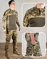 Тактичний літній костюм піксель військова поасякденна форма убакс штани чоловічий штурмовий костюм мультикам