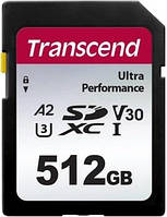 Карта памяти Transcend SD 512GB C10 UHS-I U3 A2 R160/W90MB/s 4K