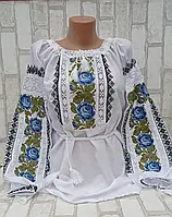 Вышиванка женская на домотканом полотне "Меланья" 42-60 рр