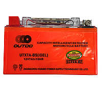 Акумулятор Outdo UTX7A-BS iGEL 12V7Ah/10HR гелевий з індикатором