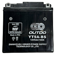 Акумулятор мото Outdo YT9A-BS 12V9Ah/10HR високий кислотний