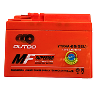 Акумулятор мото Outdo YTR4A-BS GEL 12V2.3Ah/10HR гелевий "таблетка" широка